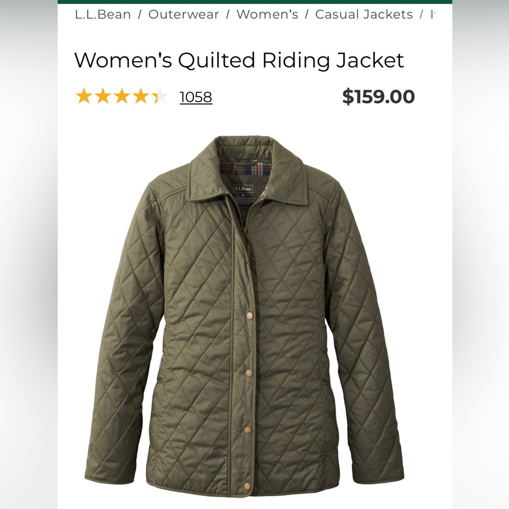 L.L. Bean women’s riding jacket